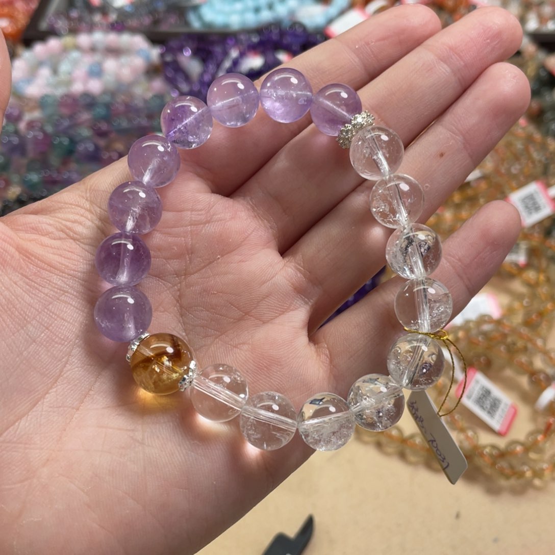 水晶手链合金单圈10.9mm