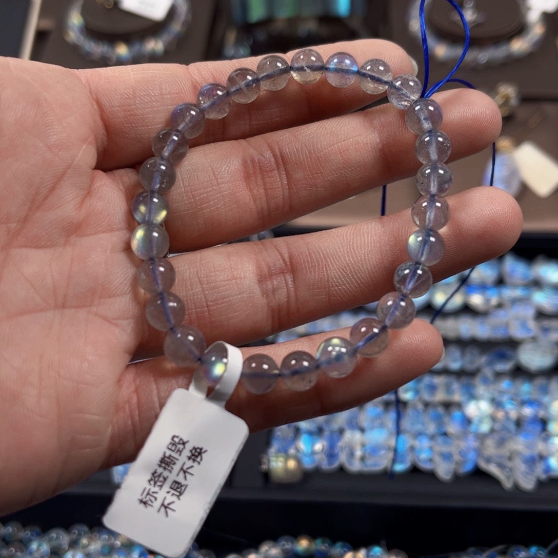 长石手链未镶嵌6.7左右