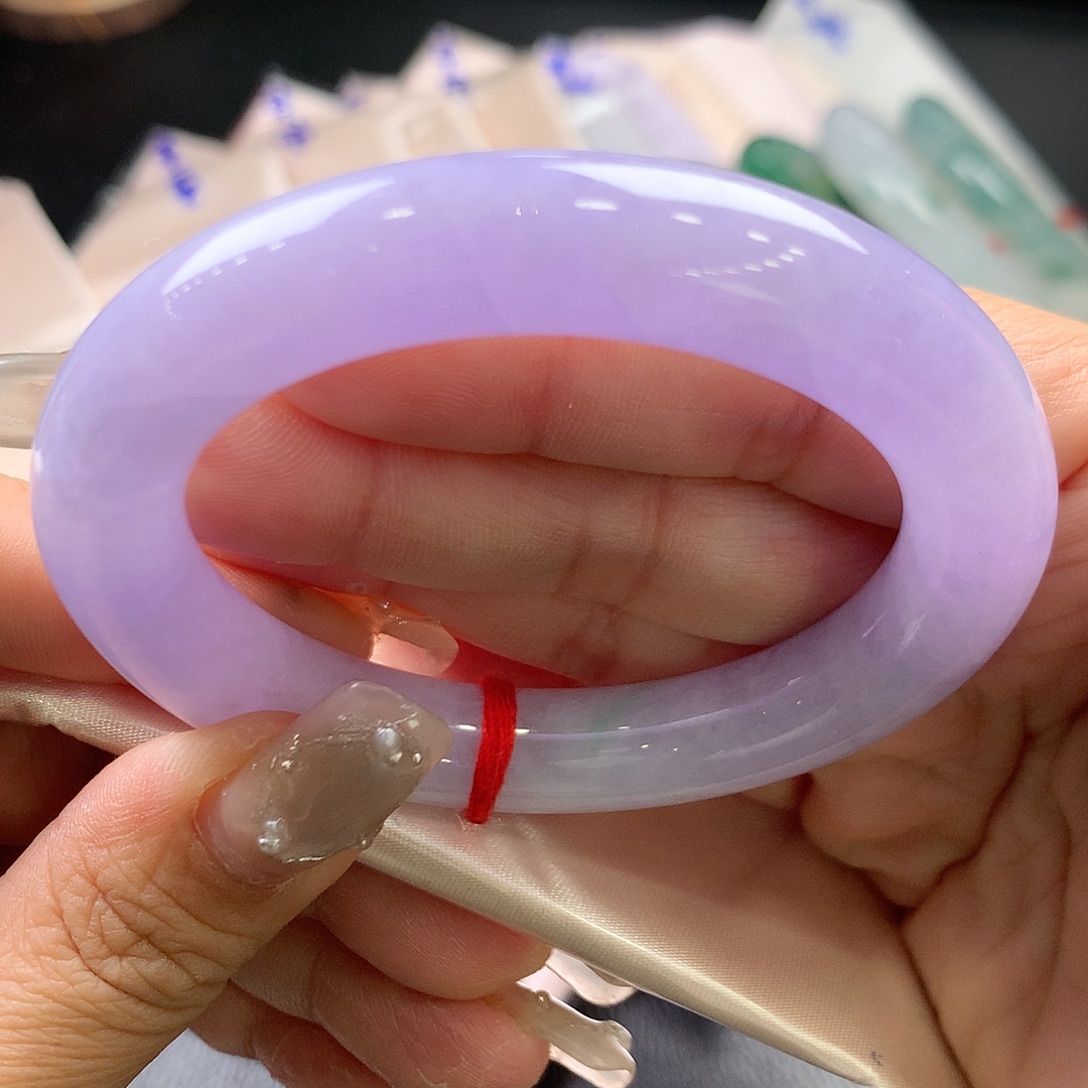 翡翠未镶嵌手镯50.8圆条