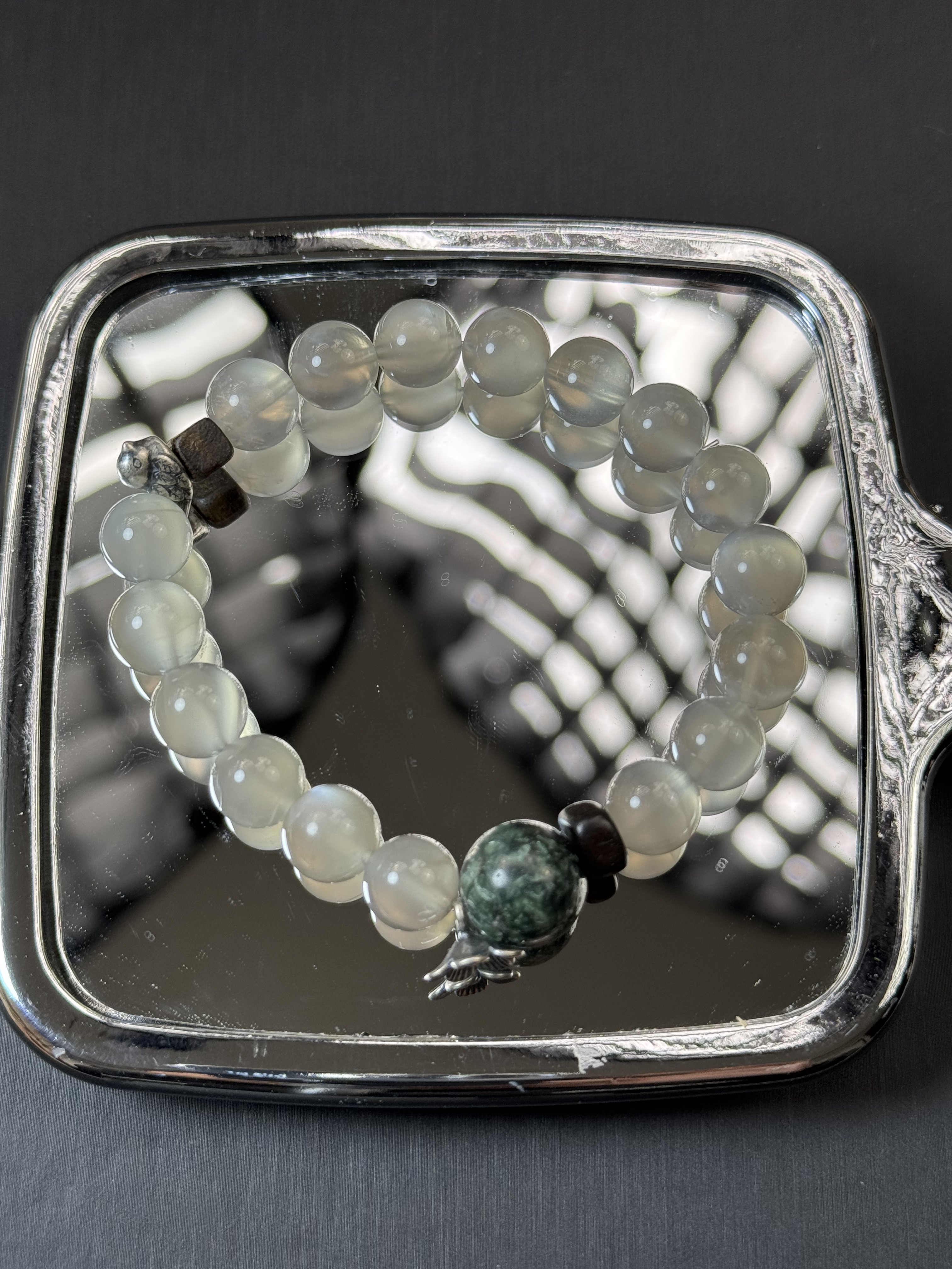 A962 奶茶月光手链9mm+多样性发一