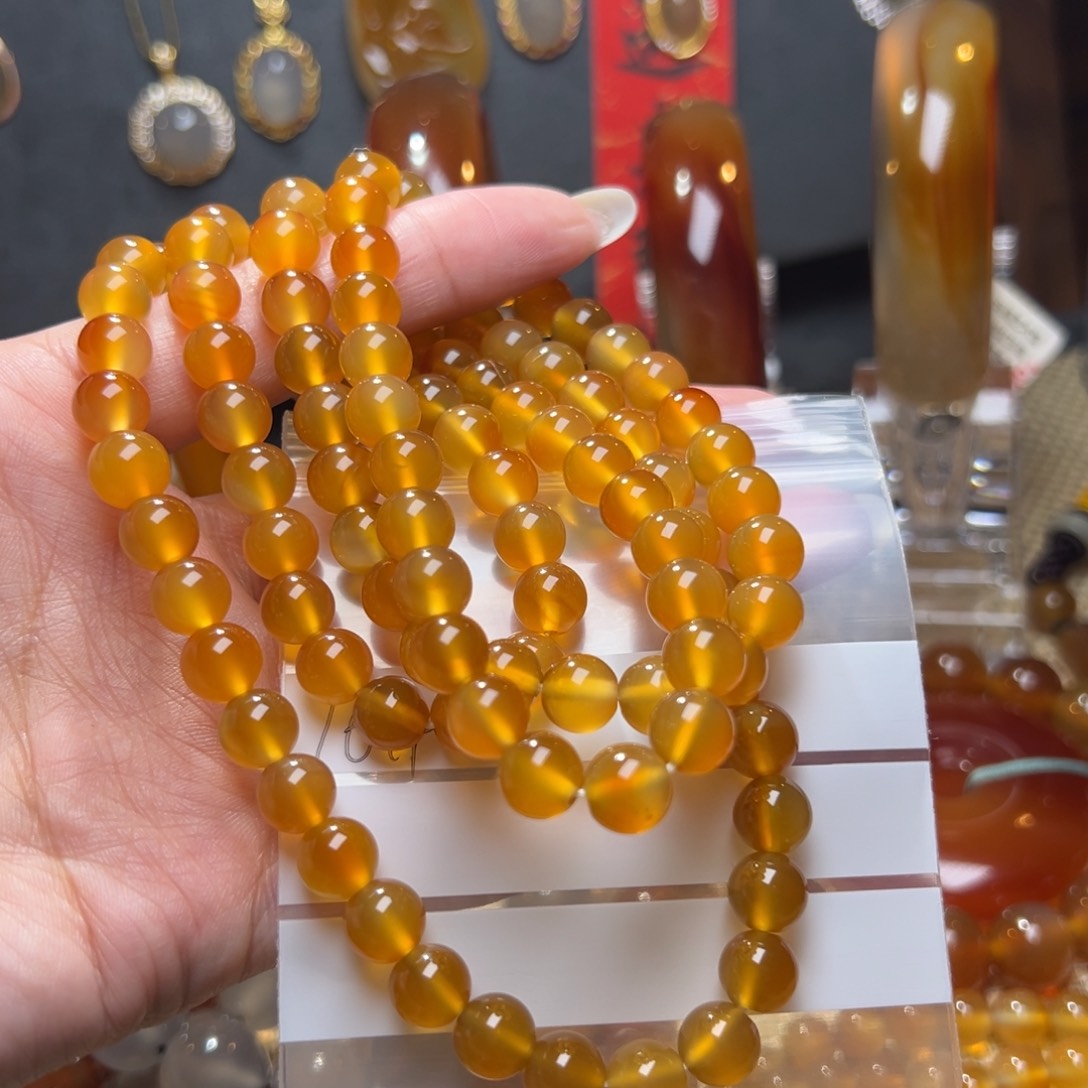 玛瑙/玉髓颈饰合金?****由16