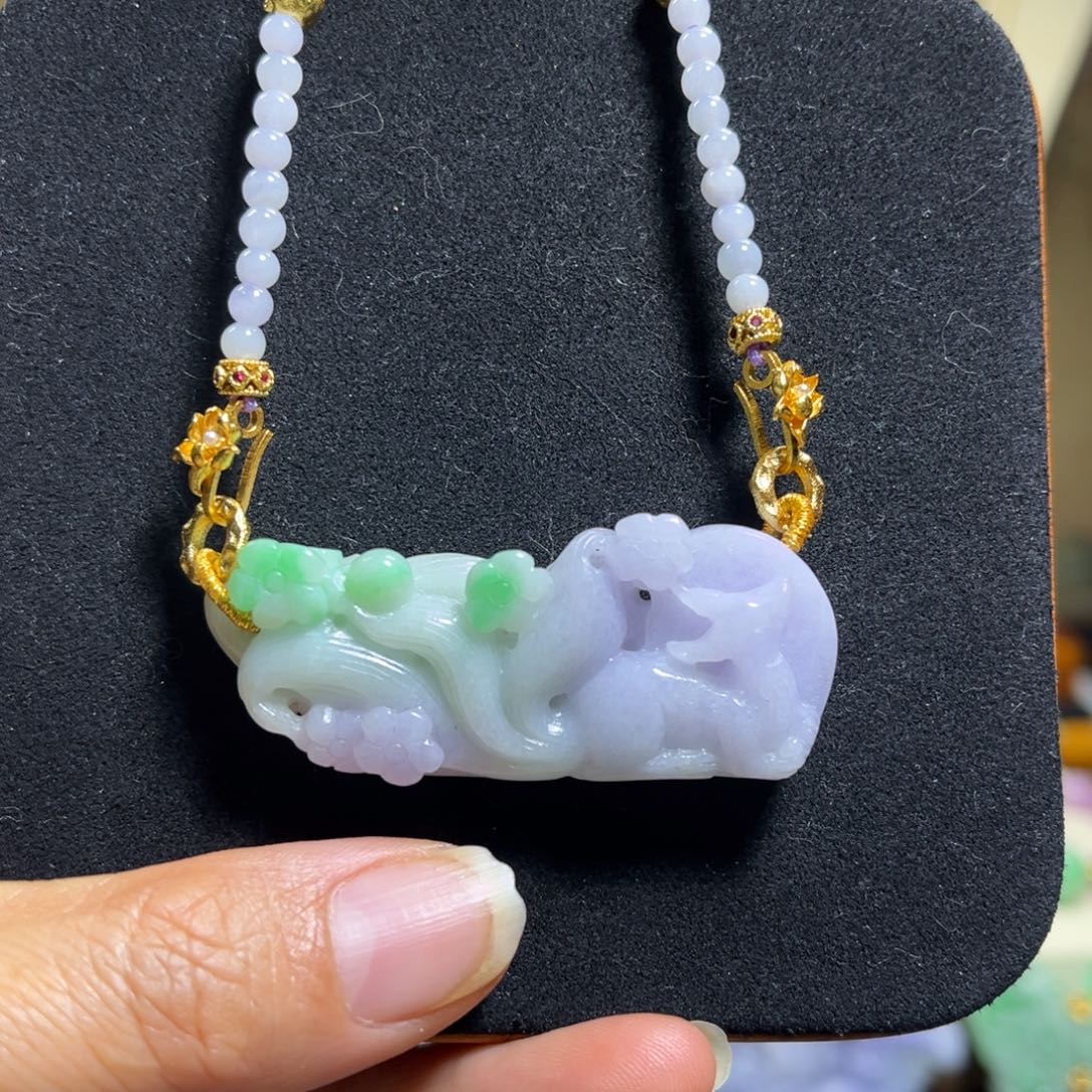 翡翠未镶嵌颈饰天然翡翠