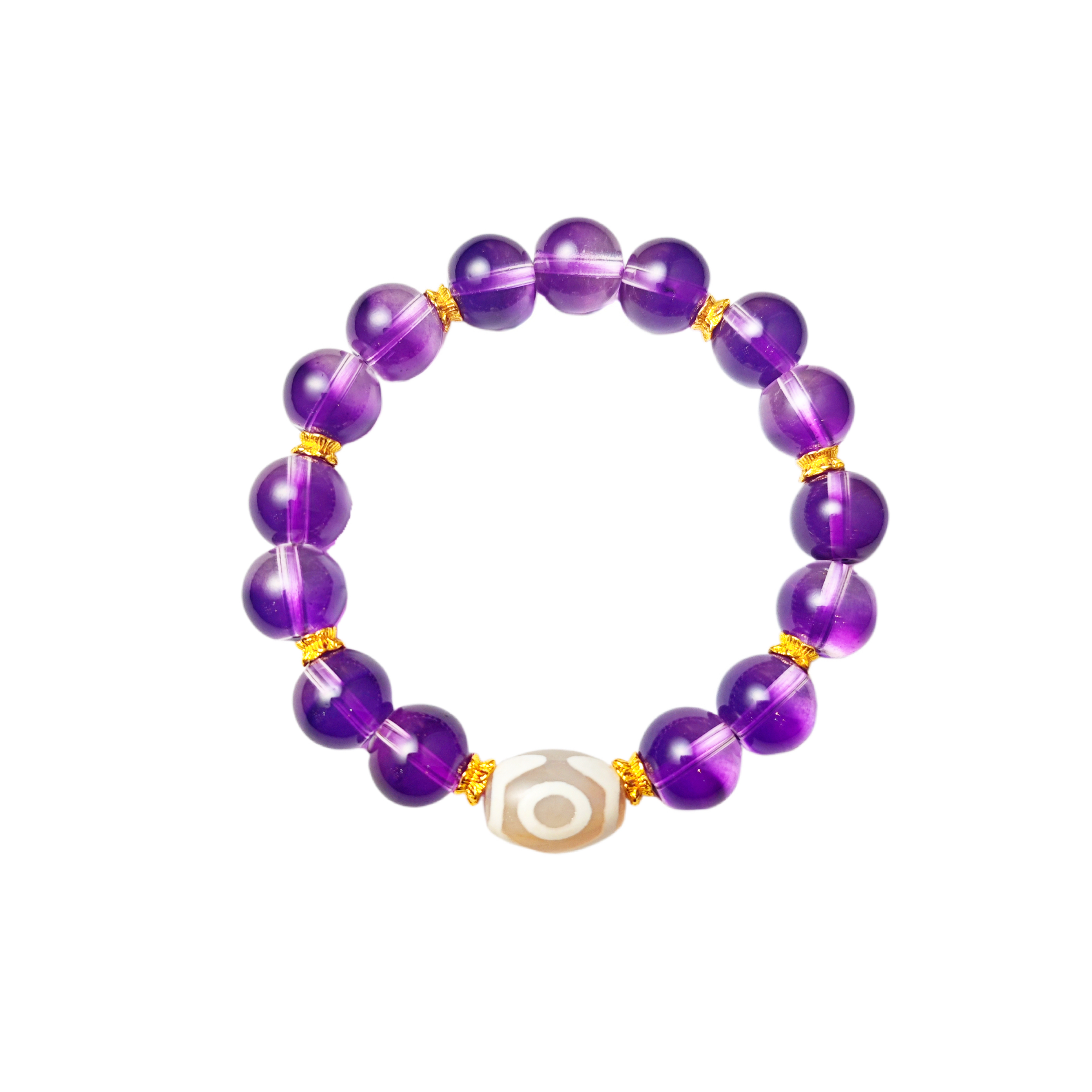 全净体DIY浓郁紫琉璃手串A28-645赠礼盒(多样性发)