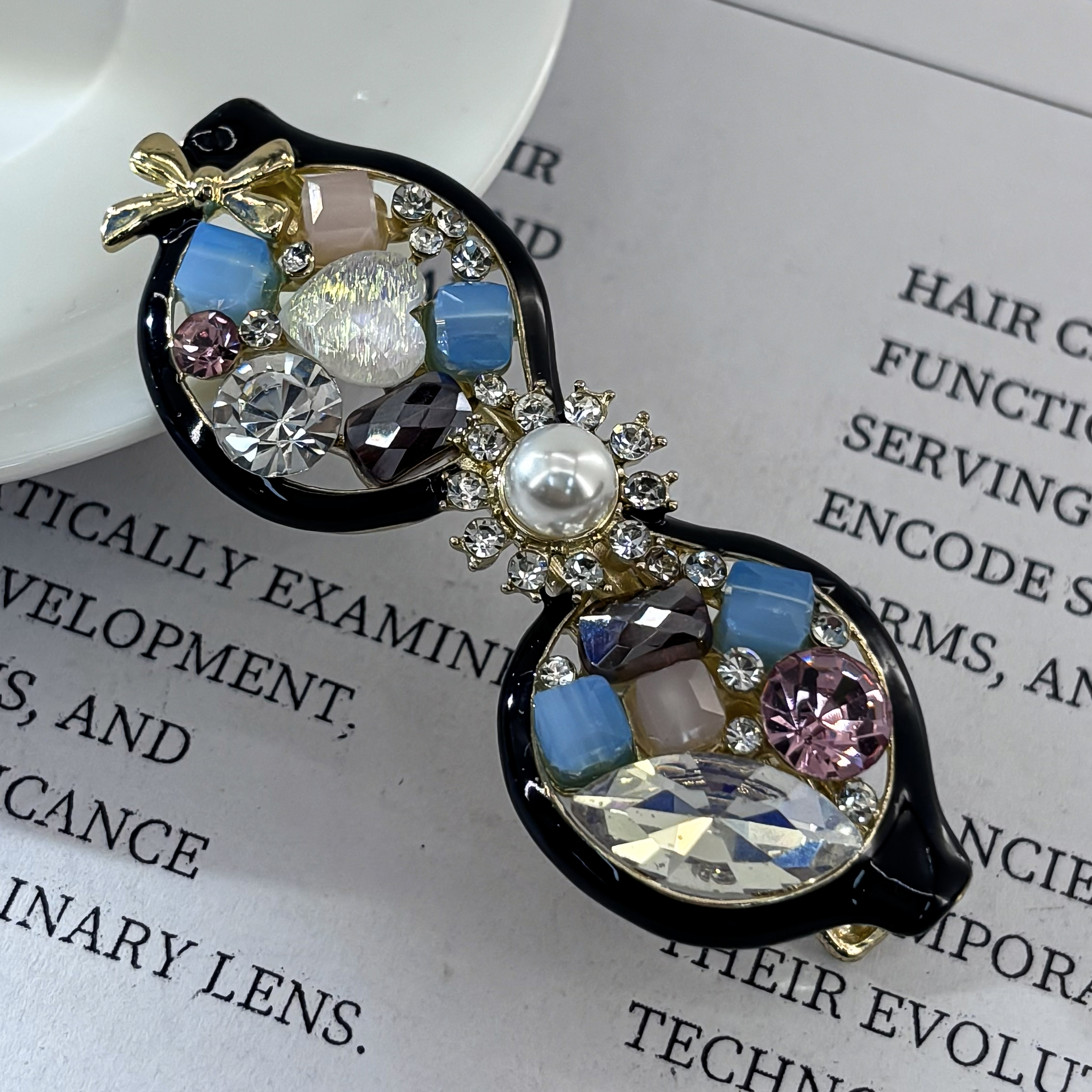 2020时尚简约眼镜一字夹发夹