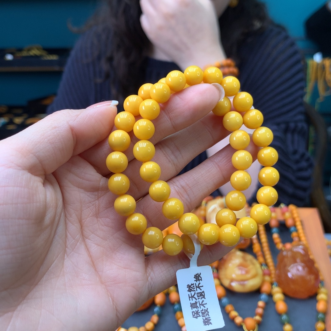 蜜蜡未镶嵌手串多样性发一