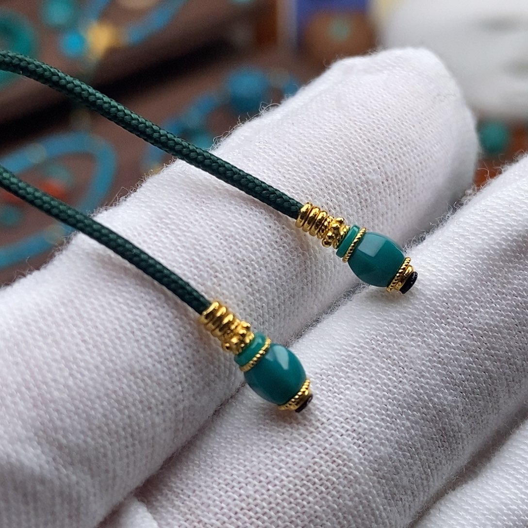 绿松石18K金镶嵌绿松石配饰