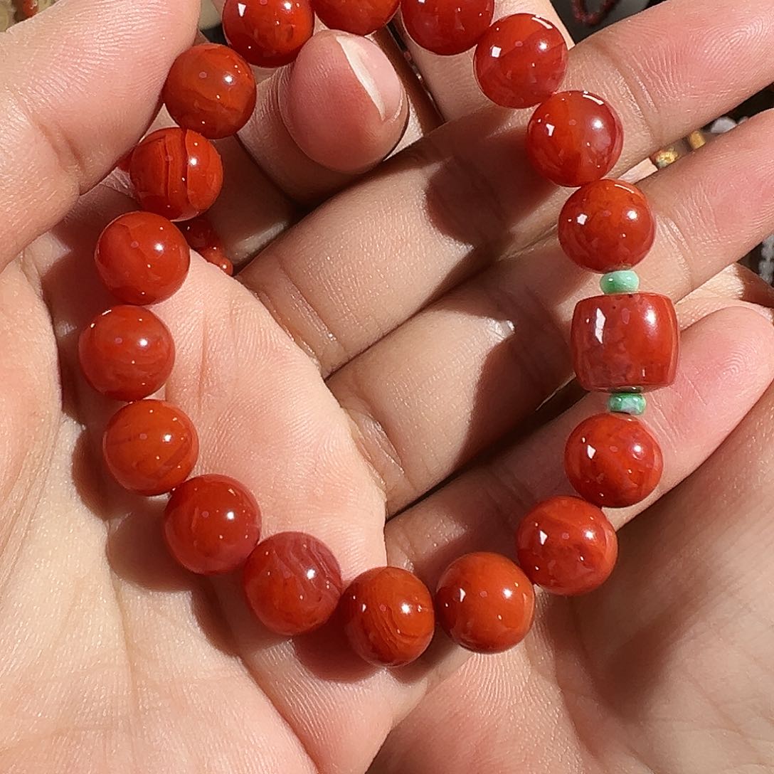 南红玛瑙手链未镶嵌
