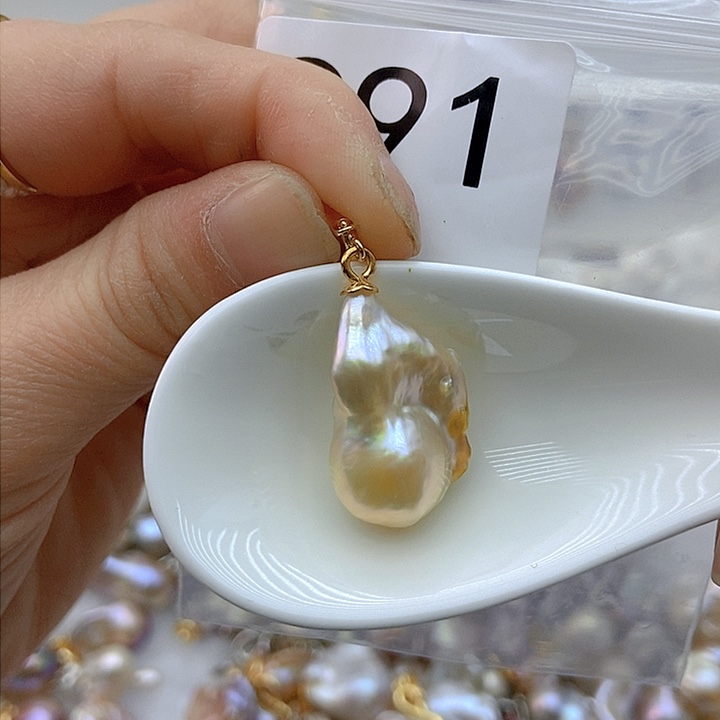 淡水珍珠颈饰银S925镶嵌