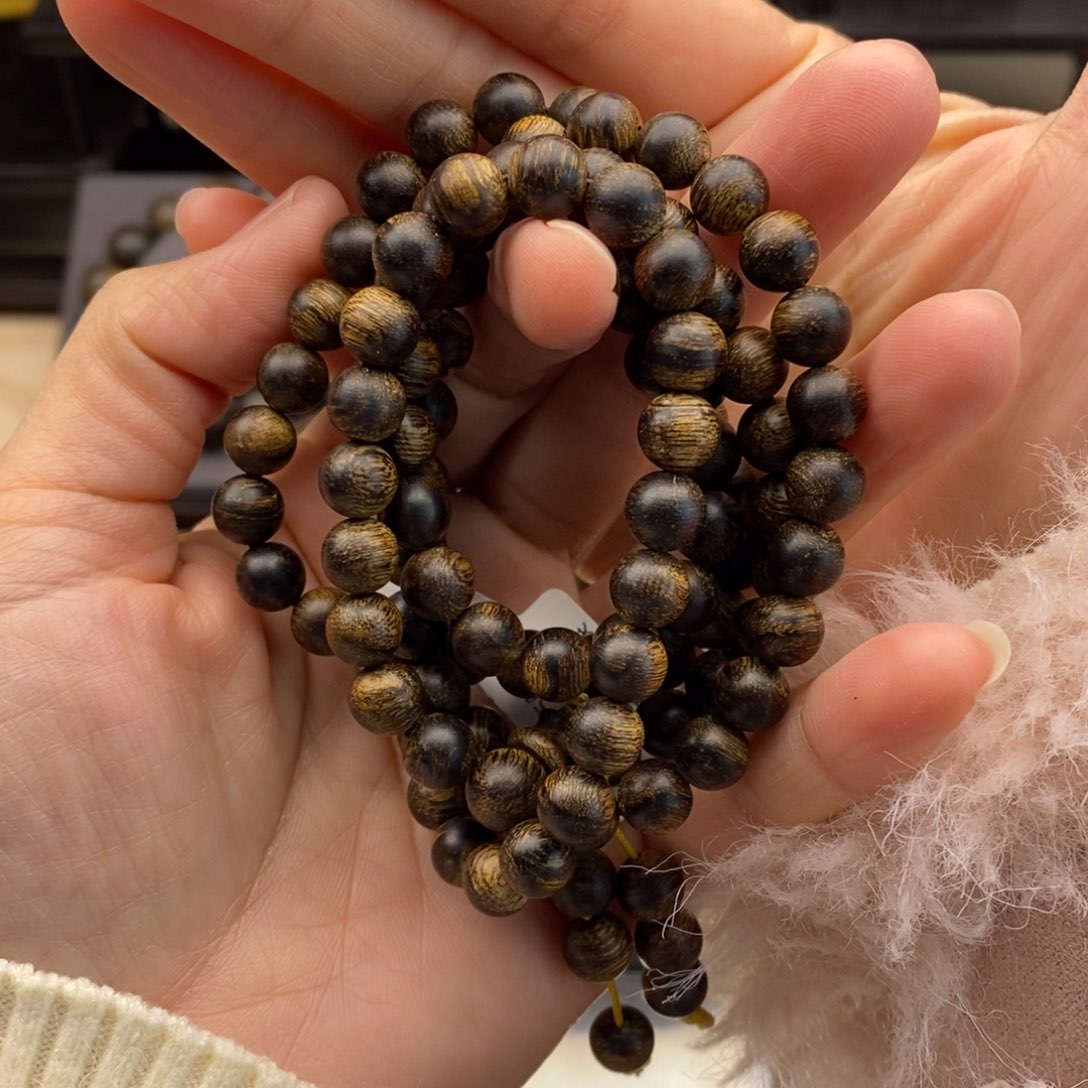 沉香手串大*猫越南芽庄白棋瘤疤0.7