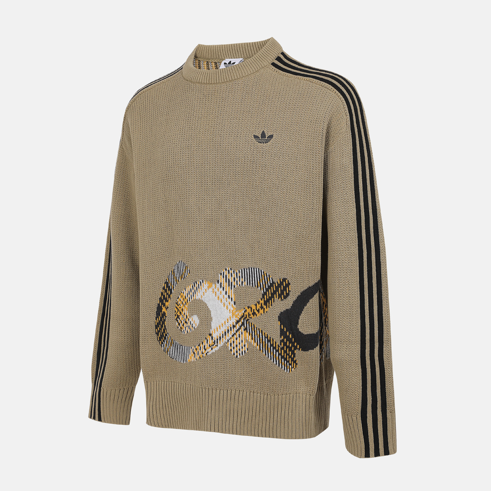 【滔搏联动】阿迪达斯三叶草男女PLAID SWEATER 毛线套头衫KC0111