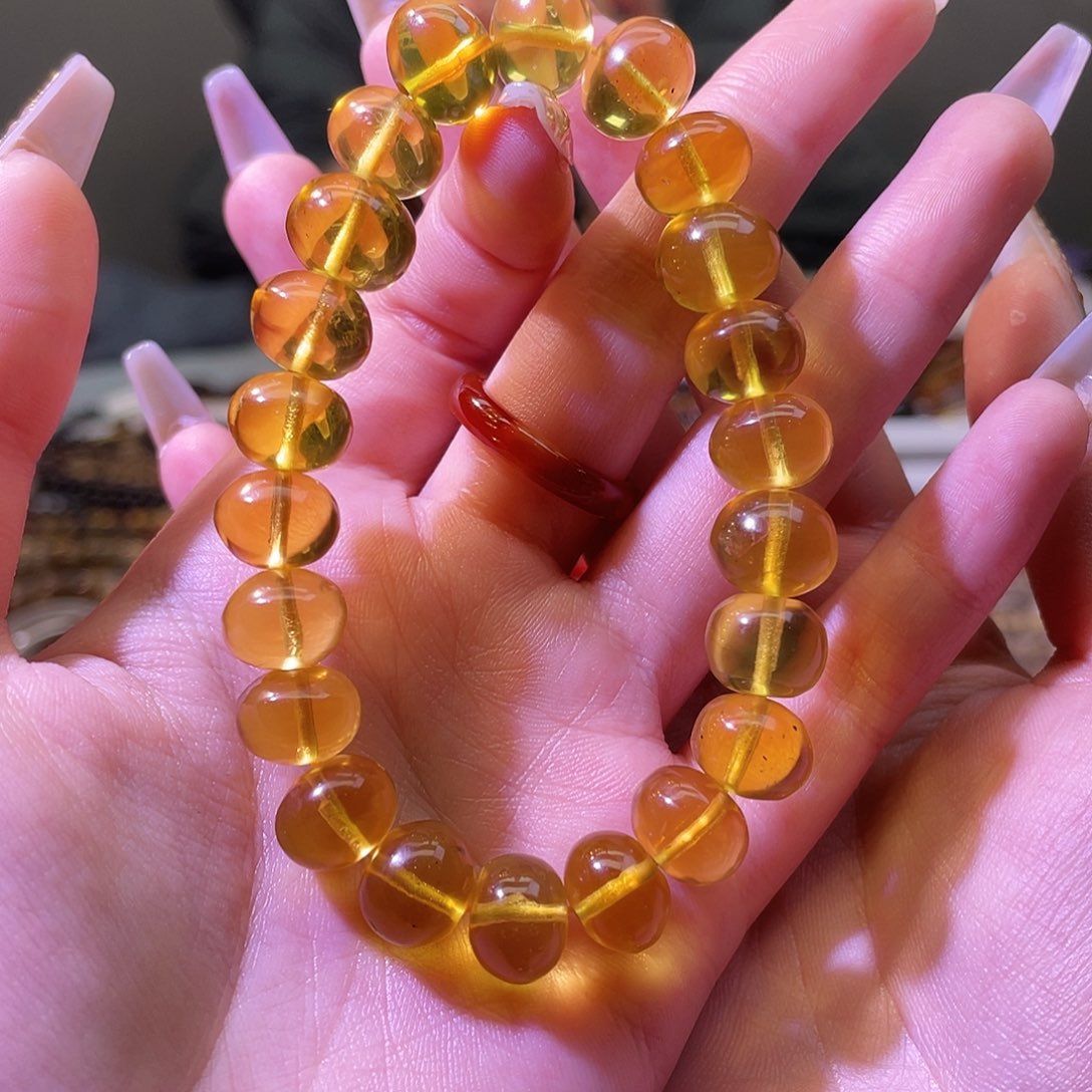 琥珀未镶嵌裸石抚顺琥珀11➕手串金珀