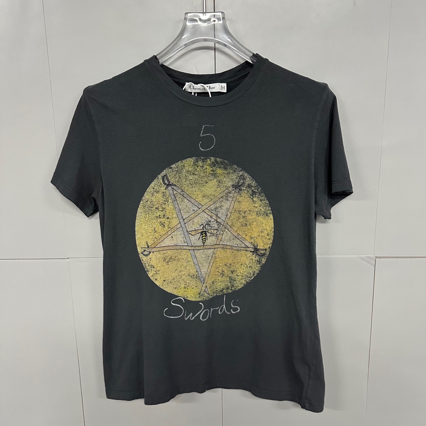 99新 DIOR/迪奥 塔罗牌系列小蜜蜂短袖T恤 S码 D19781