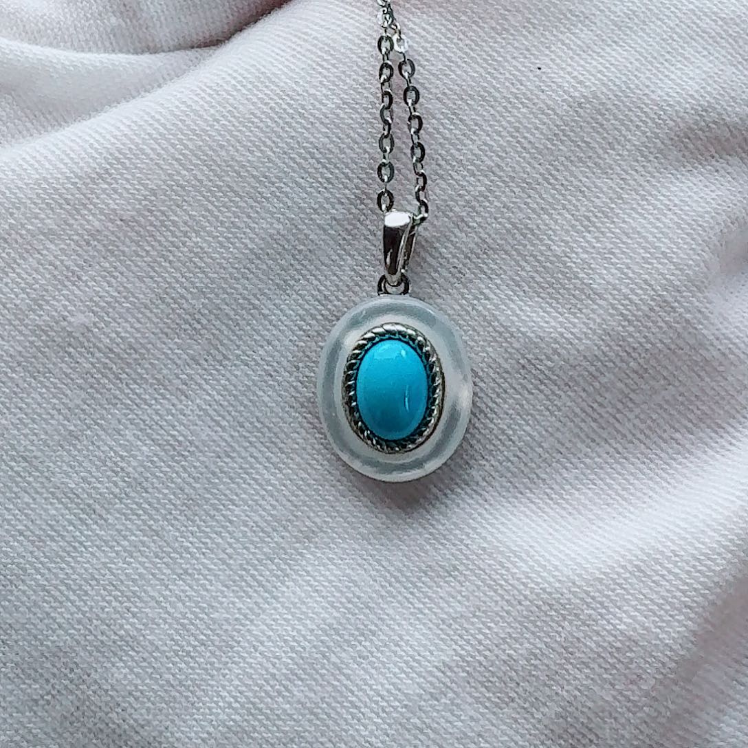 银S925镶嵌绿松石珠宝奇石