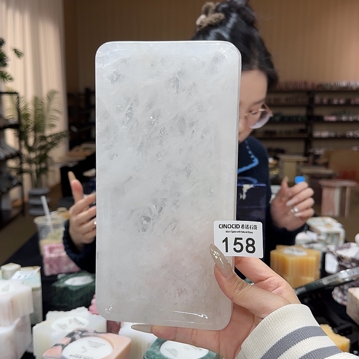 熊***宝白水晶小长方158……