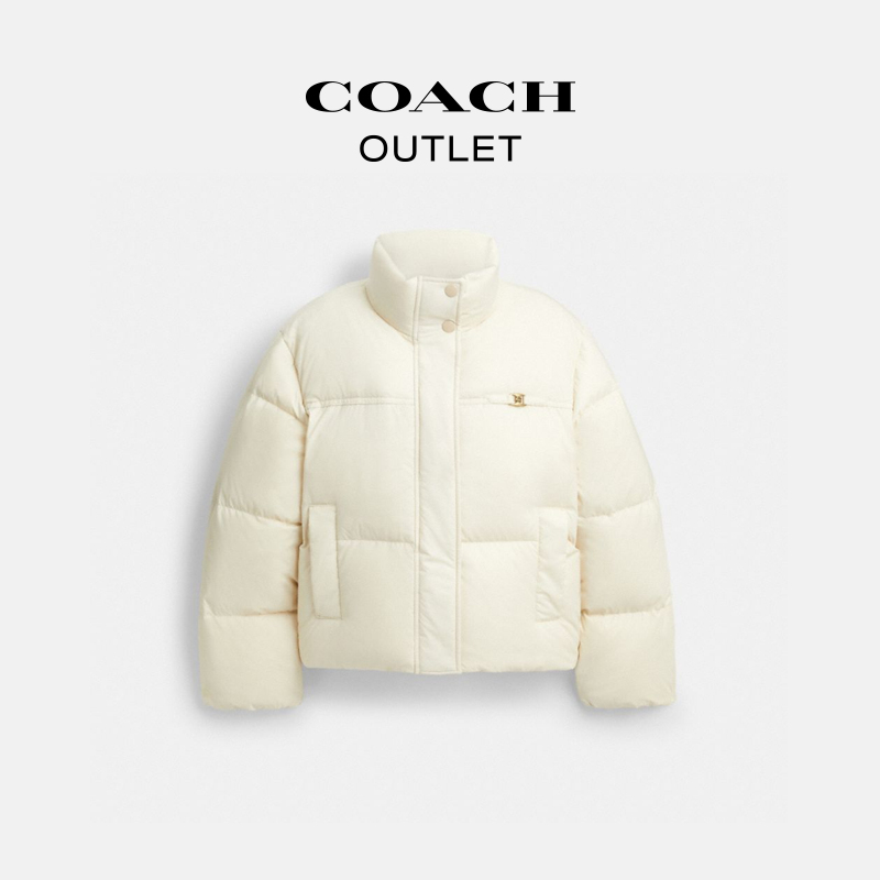 【新品】COACH/蔻驰奥莱 HERITAGE C短款羽绒服