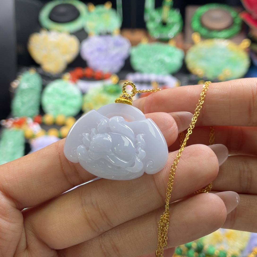 翡翠未镶嵌颈饰代编织