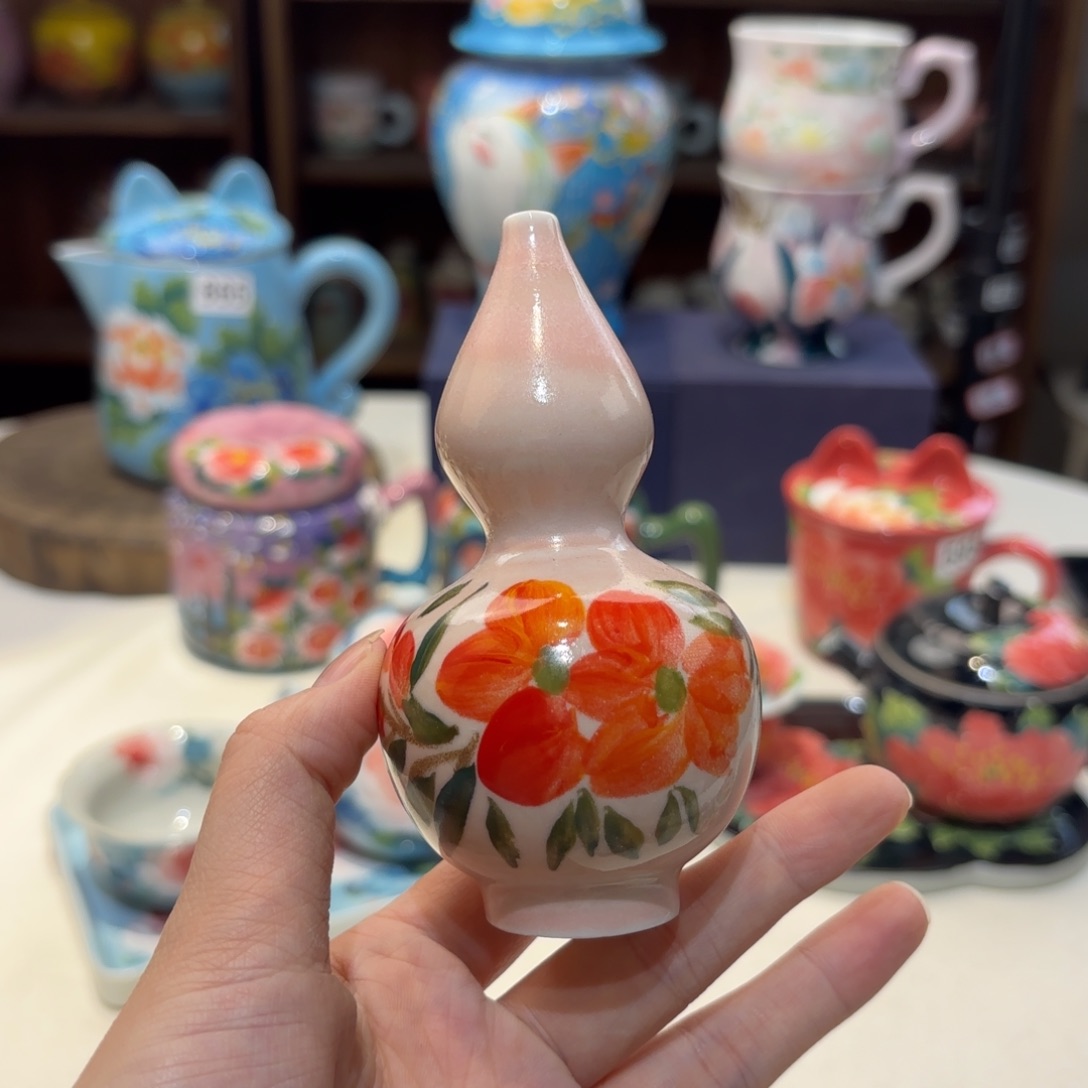 景德镇手绘高温釉下彩陶瓷茶具