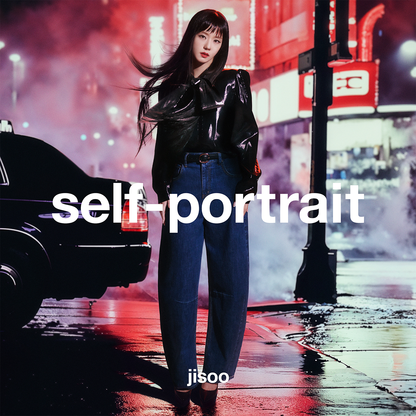 【Jisoo智秀同款】self-portrait2025秋冬新款经典黑蝴蝶结长袖衬衫