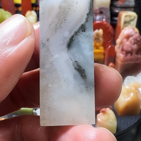 寿山石白色杜林石