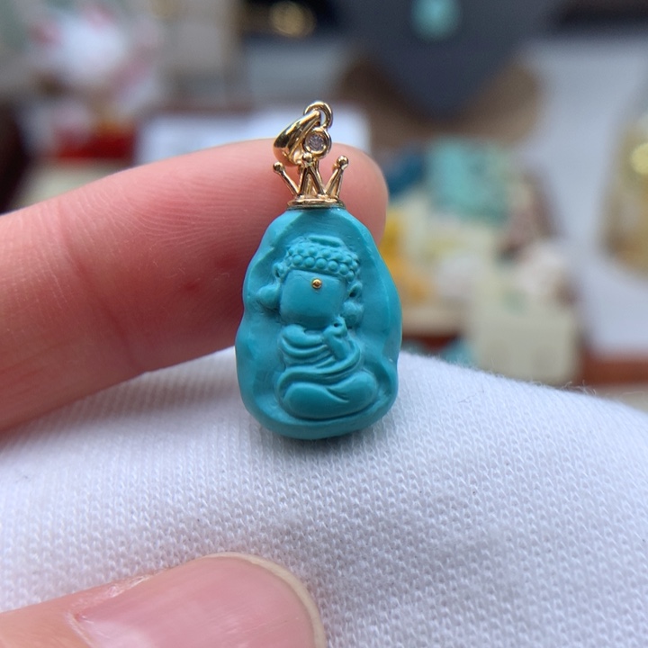 绿松石绿松石配饰18K金镶嵌