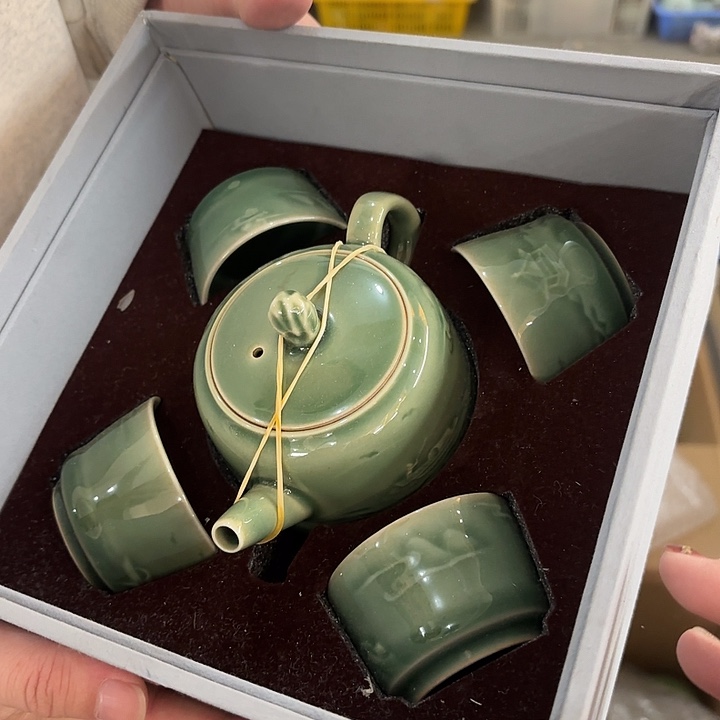 龙泉云间青瓷小米茶器