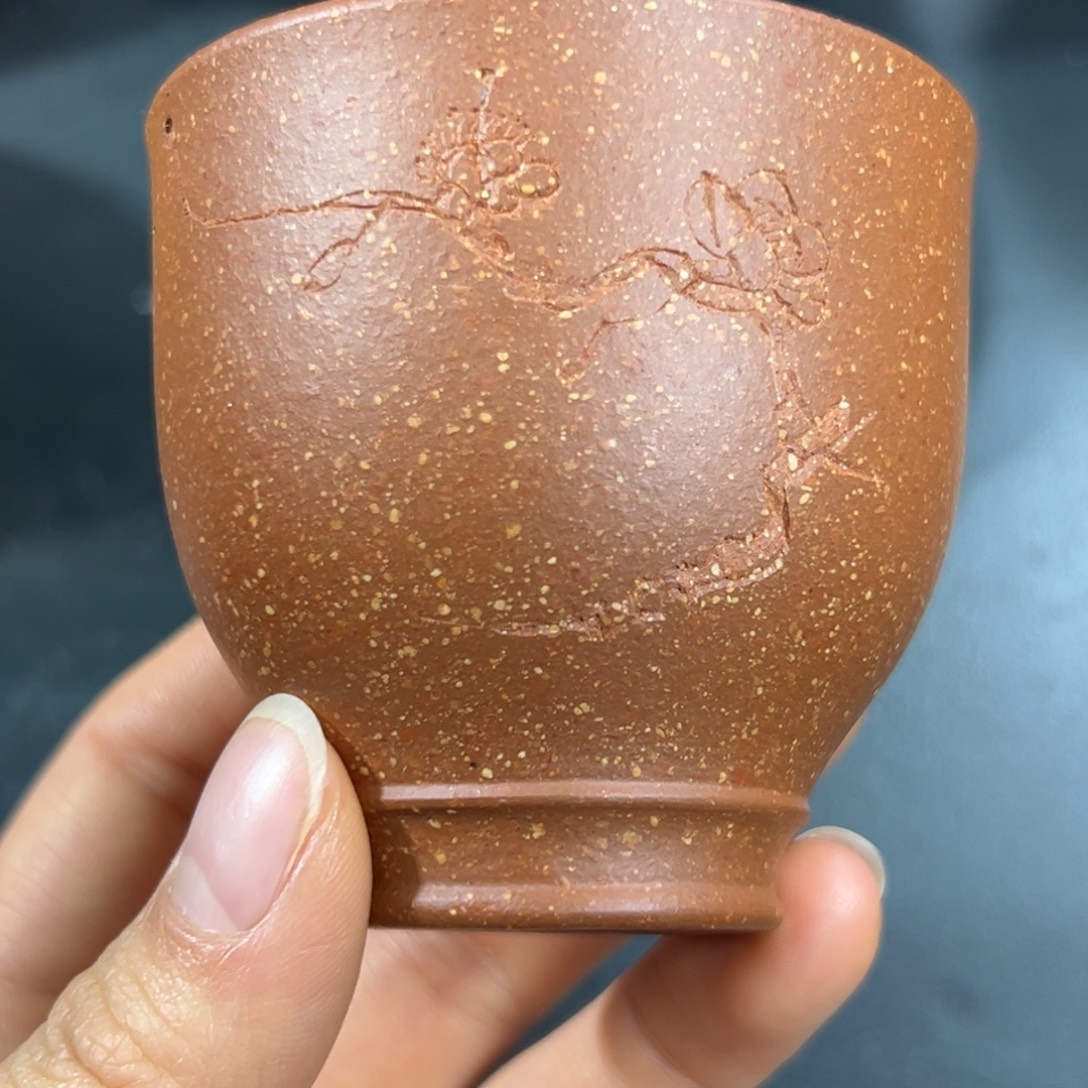 茶杯紫砂红降坡主人杯