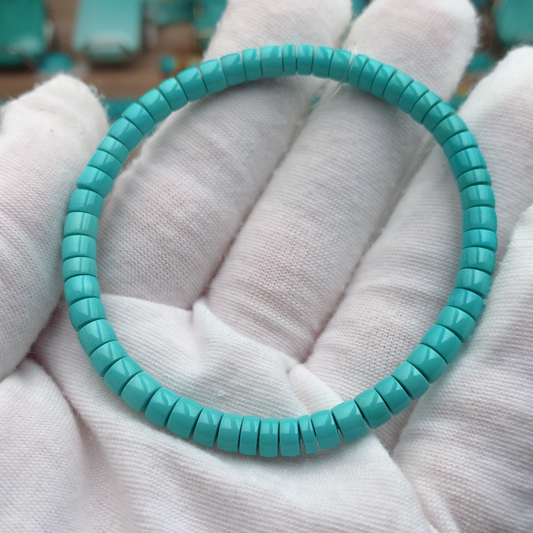 未镶嵌绿松石珠宝奇石4.8mm