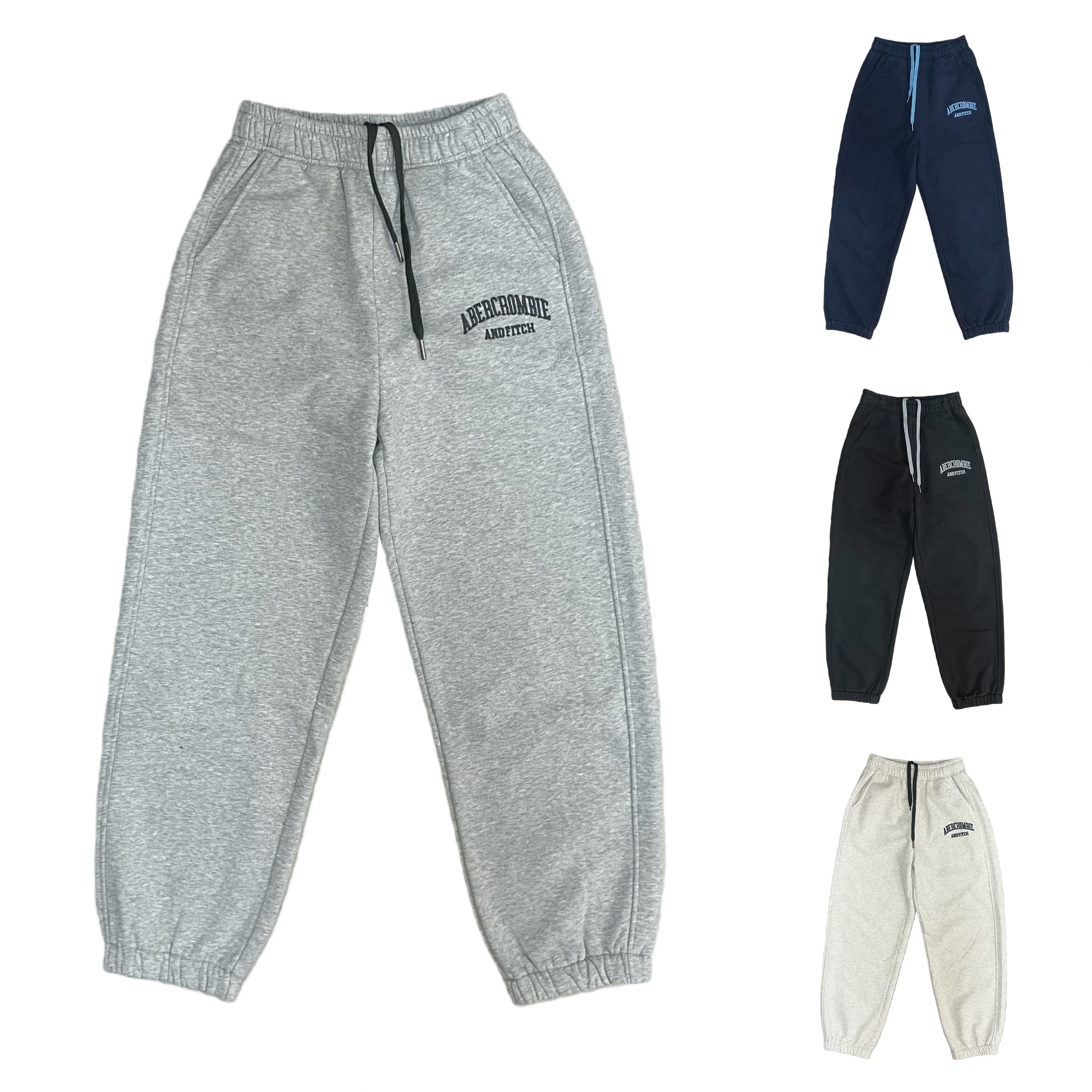 LING玲姐-简约舒适加绒束脚卫裤秋冬新款＃字母刺绣款