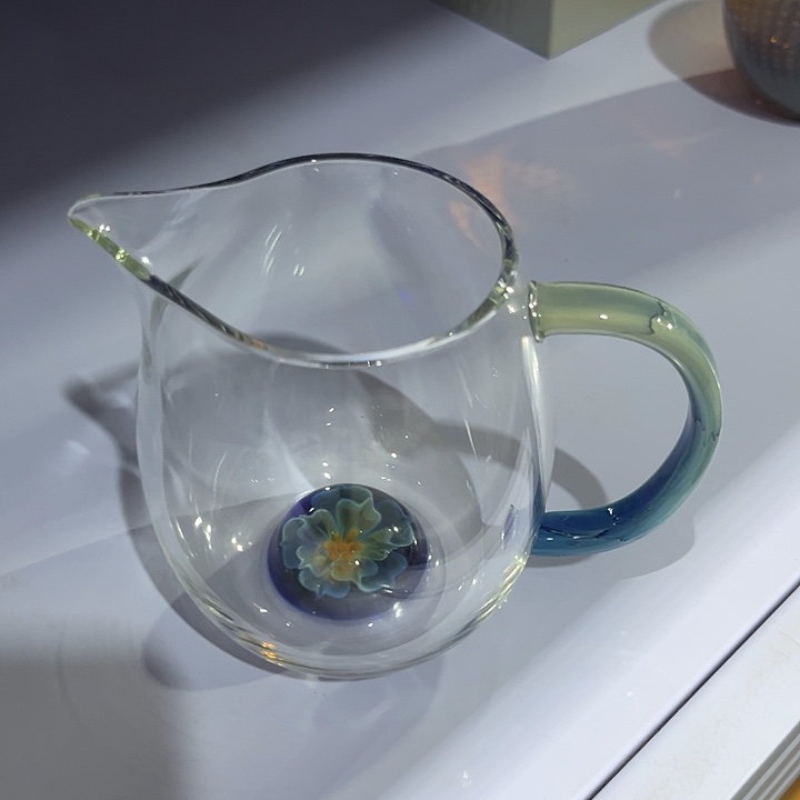 澄然蓝花蓝玛瑙公道杯