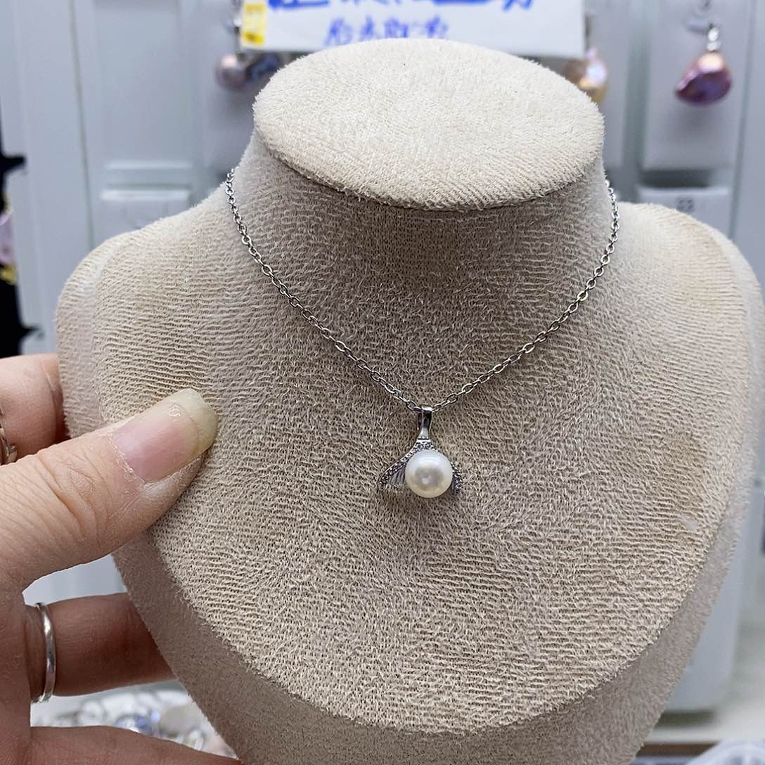 颈饰合金淡水珍珠
