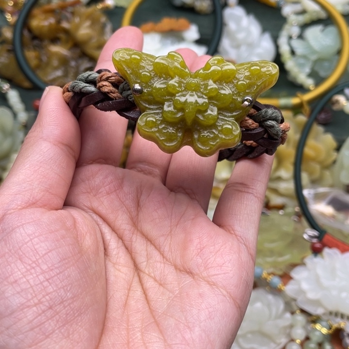 蛇纹石玉手牌合金