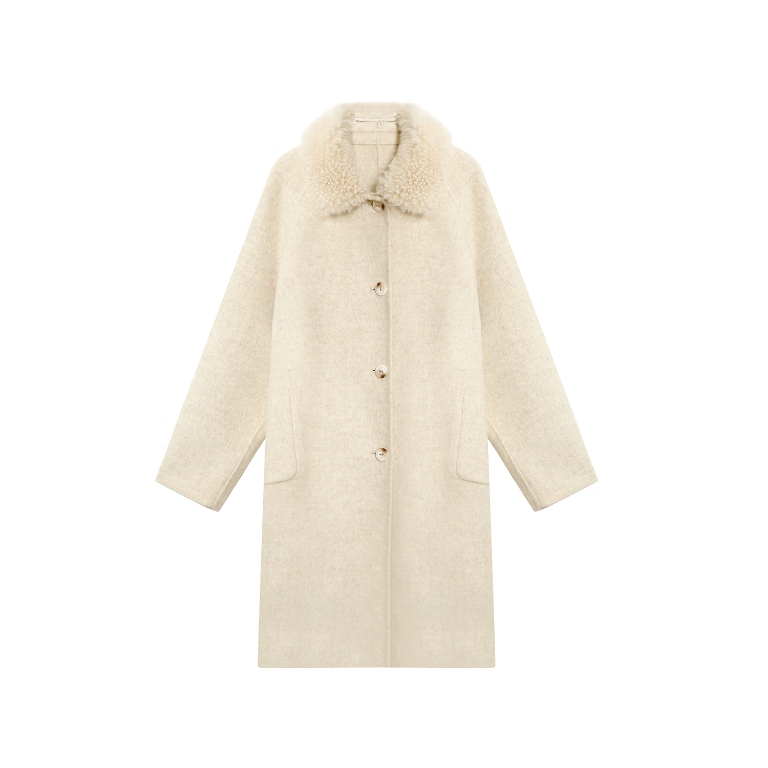 AYUE「轻语」10%苏力90%羊毛柔光滤镜”冬日战袍大衣2139