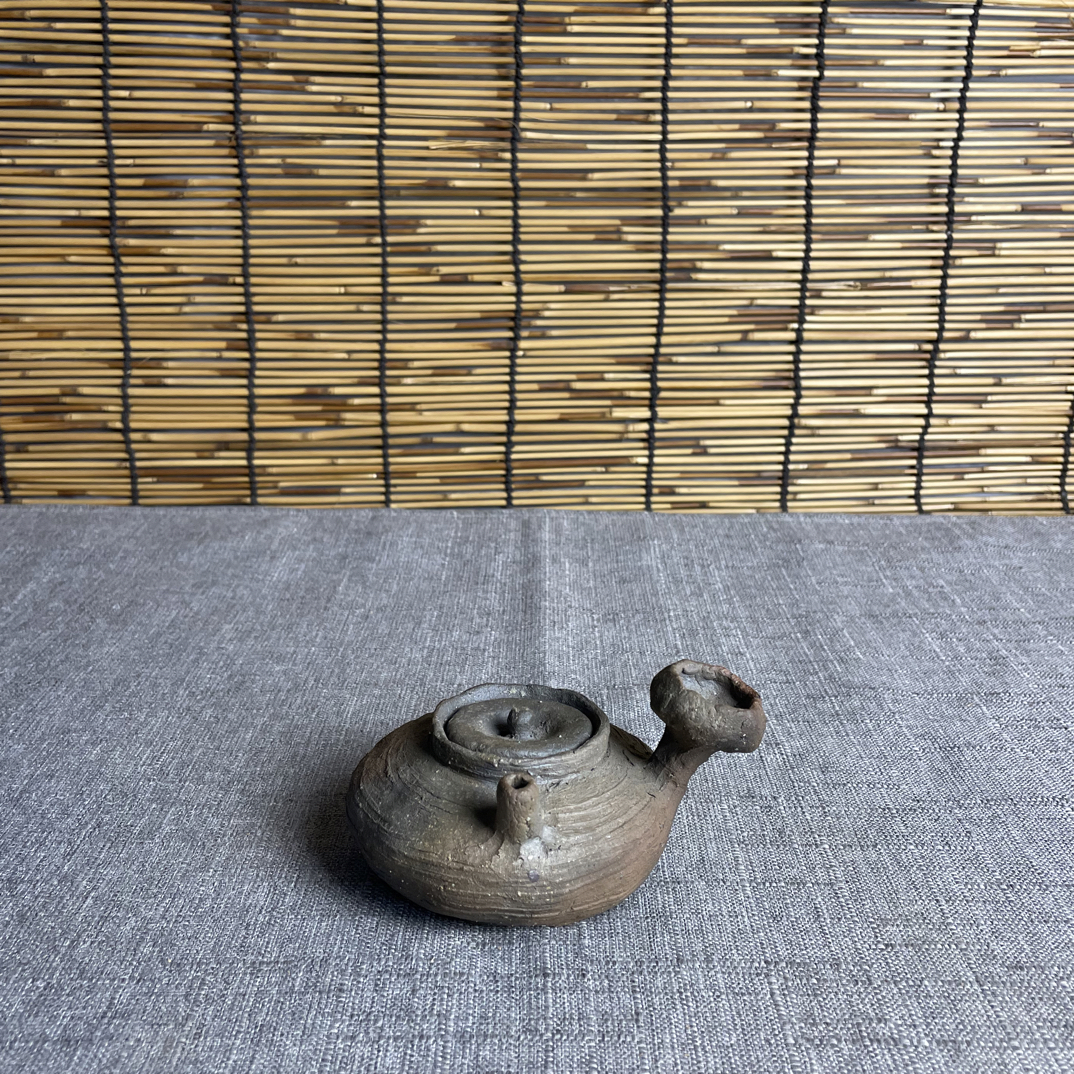 南蛮烧，侧手壶，全品，有款