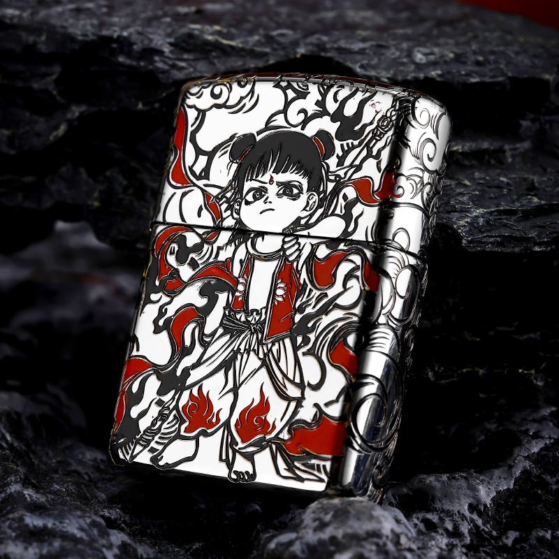 ZIPPO打火机哪吒三太子防风煤油礼盒送男友520个性神话男士DYJ1