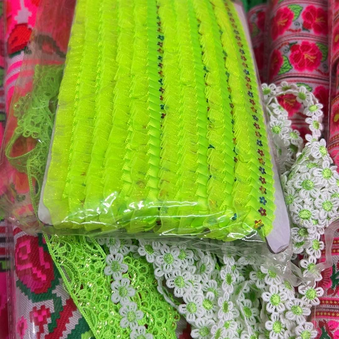 民族风批发花边绿色