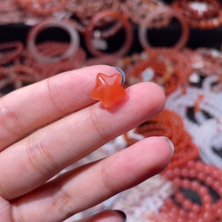 南红玛瑙未镶嵌配饰手串小星星632