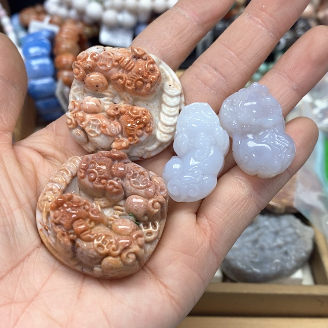 硅化珊瑚（珊瑚玉）手链未镶嵌我***肉326