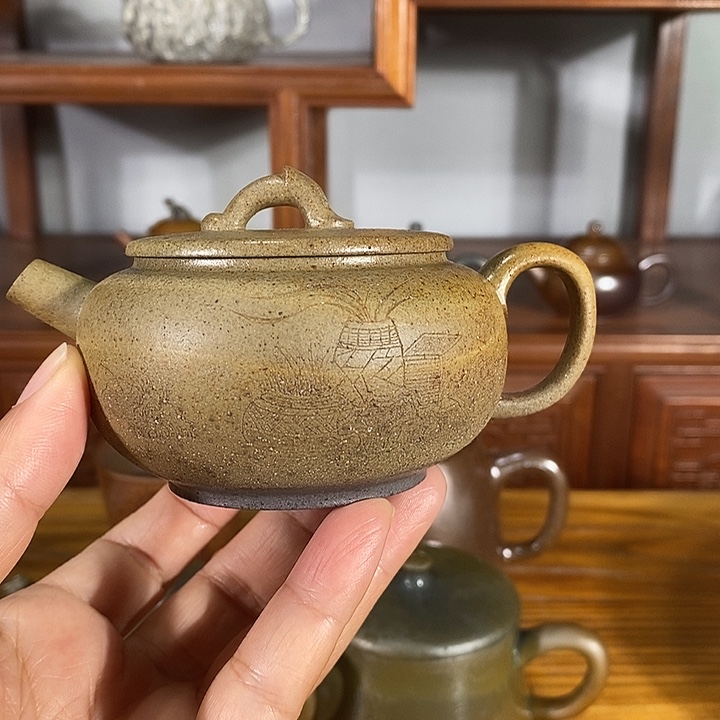 吃***狼茶壶紫砂150cc汉瓦 段泥