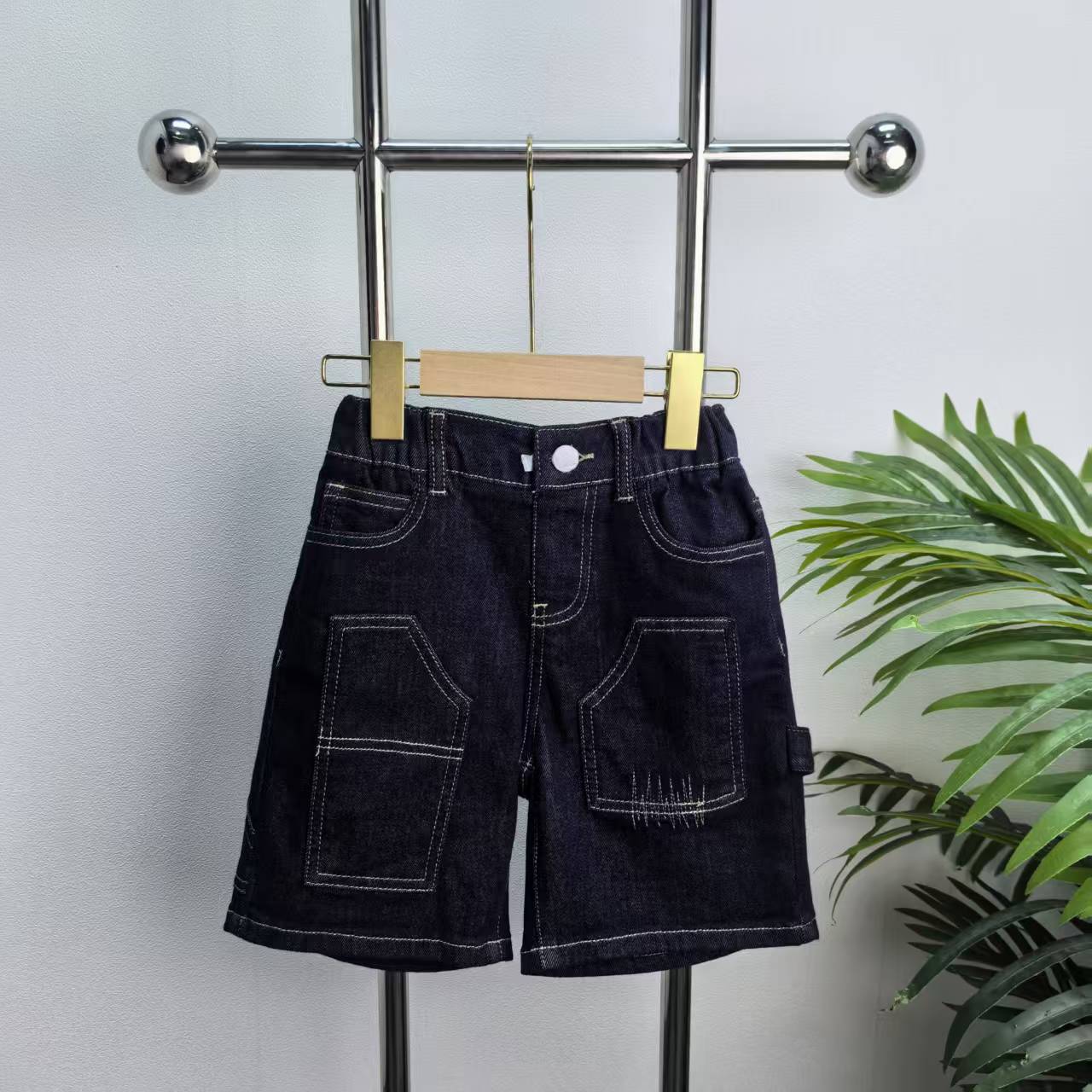 【1128】蓝色牛仔短裤B8-8