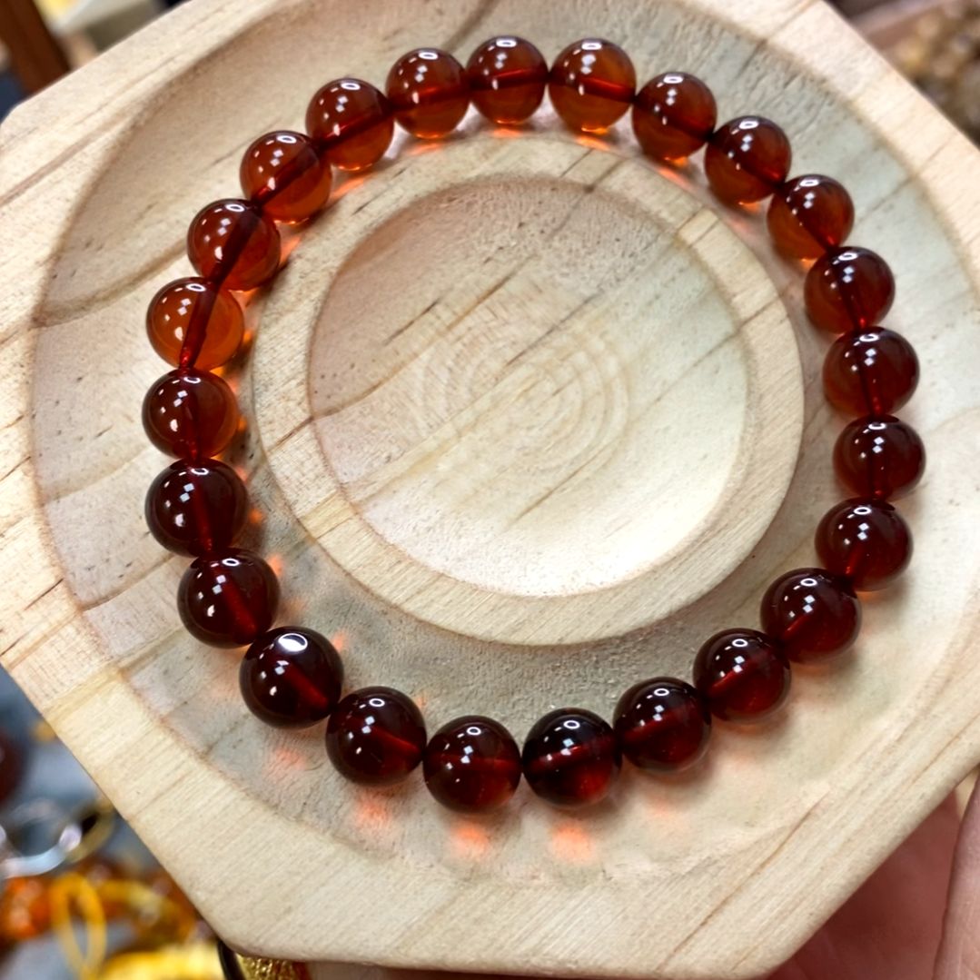 琥珀（棕珀）手链未镶嵌7+mmmmmmmmmm