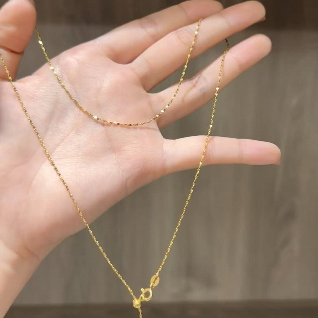 18k金项链吊坠万能扣