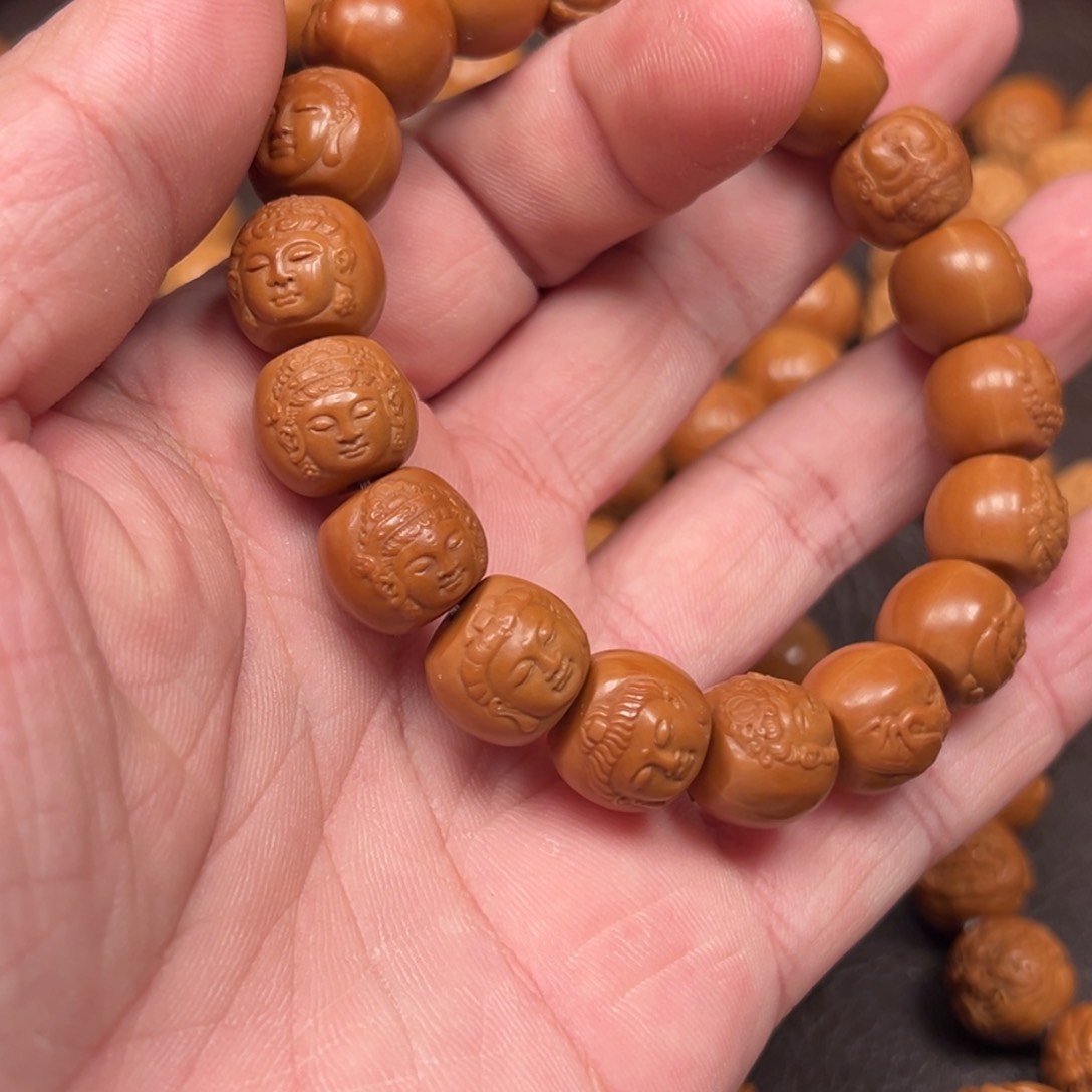 猴头核桃手串1.3苏工老型密宗观音