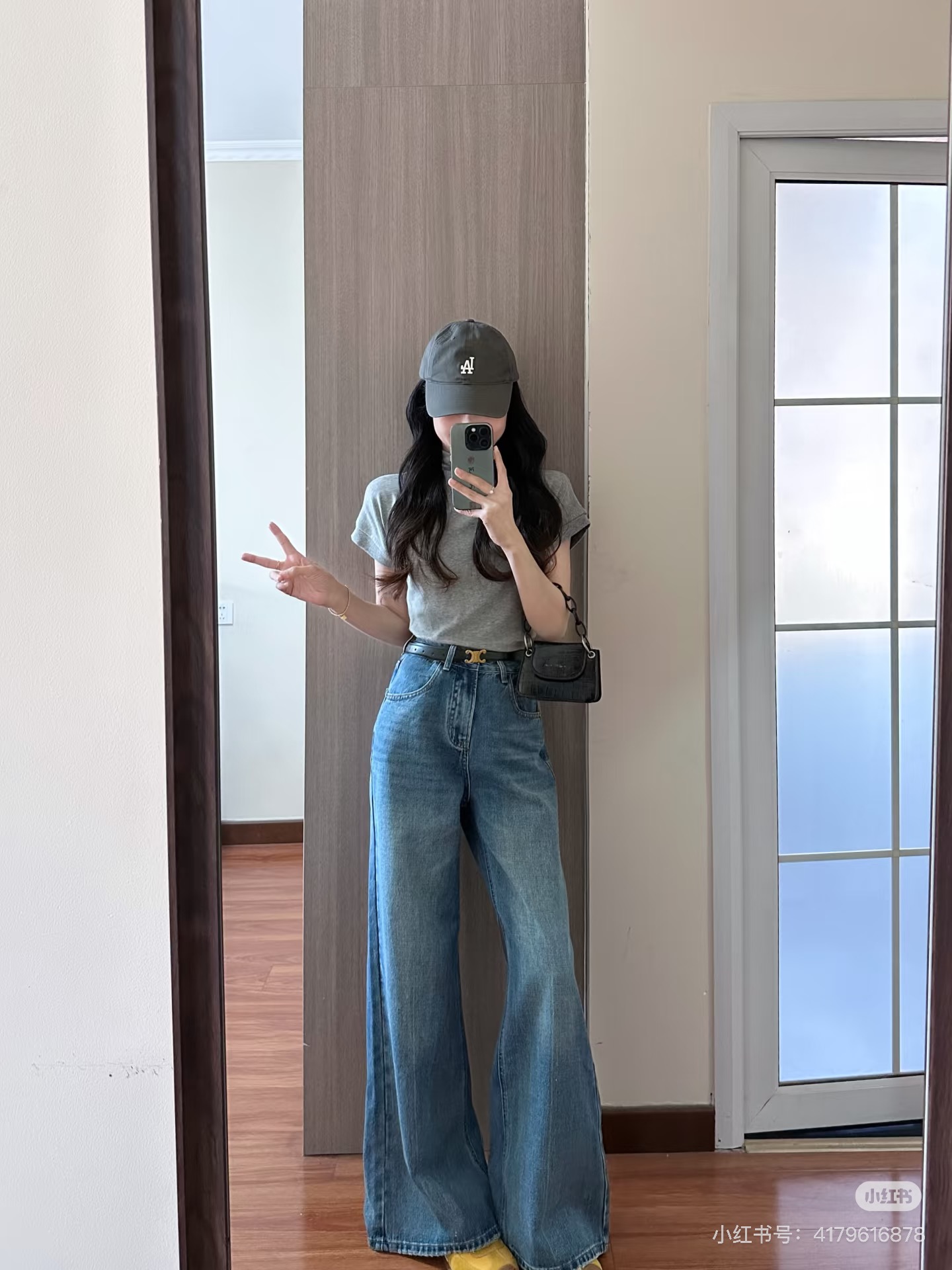 休闲风高腰牛仔裤（非主图款）默认微瑕，NO退NO换。