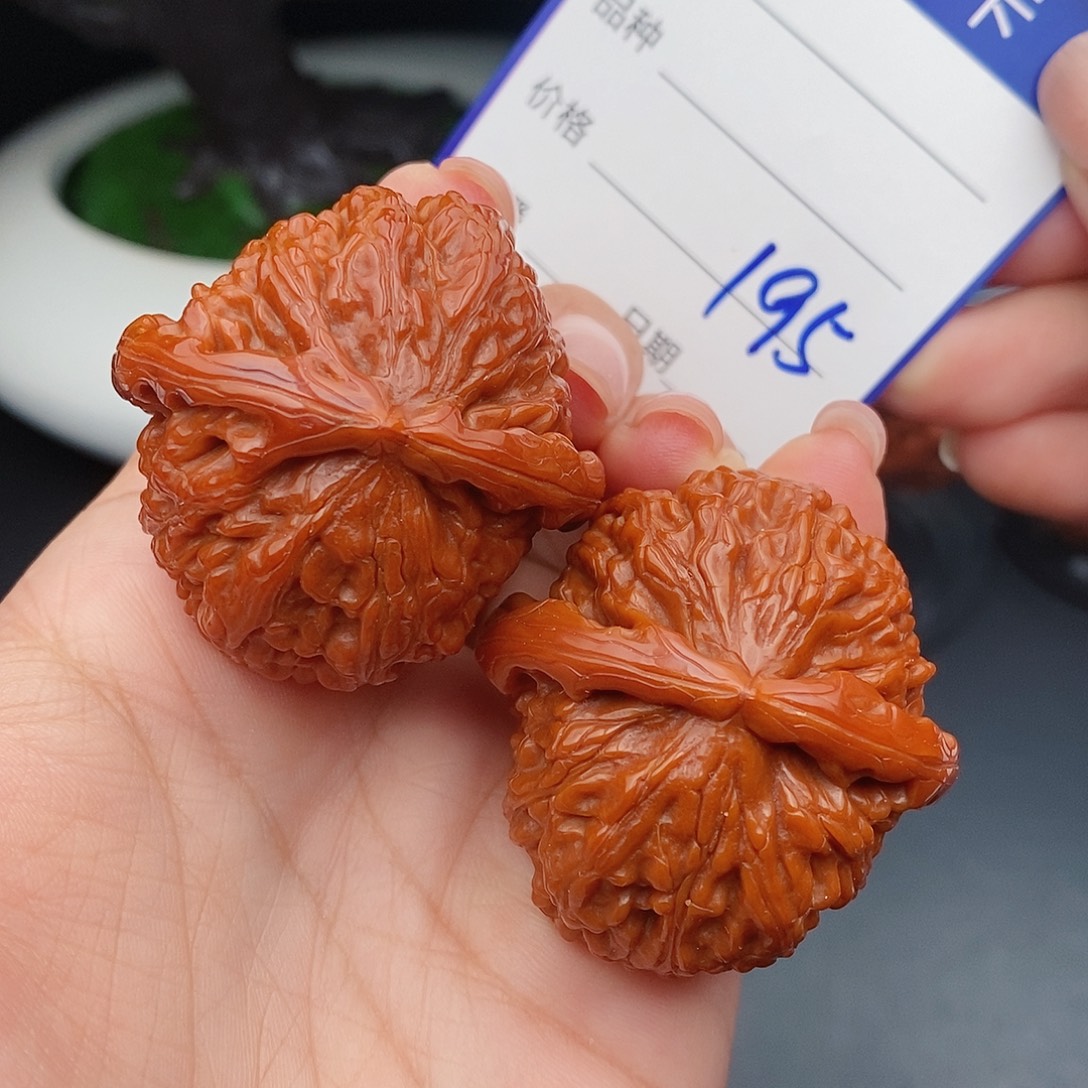 把件文玩核桃41球白195