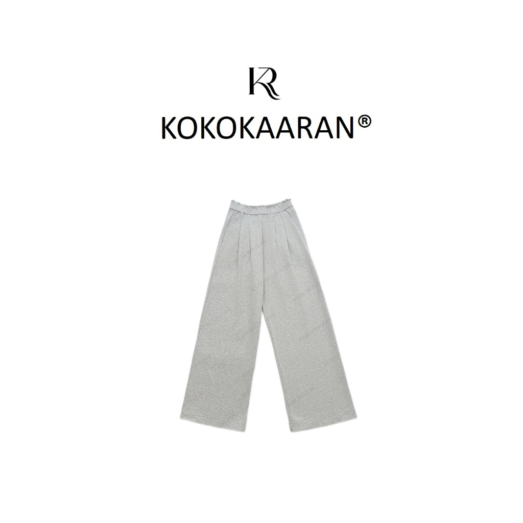 kokokaaran/可可咔伦花苞裤女2025春季设计感松紧腰休闲裤SH25001