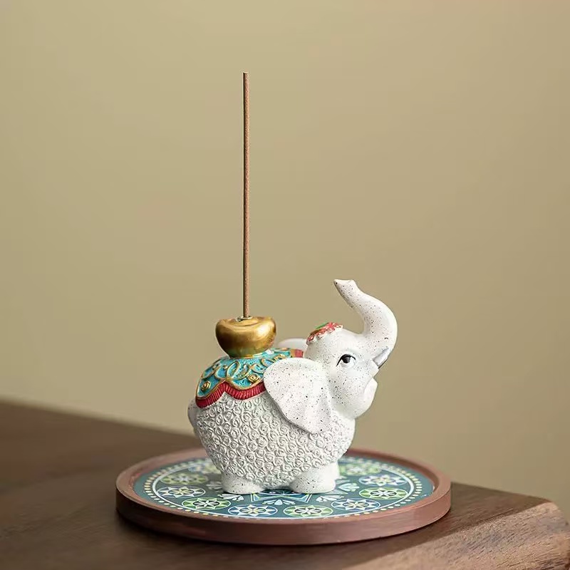 秋香茶具 小象香插加底座加鹅梨帐中香-6690