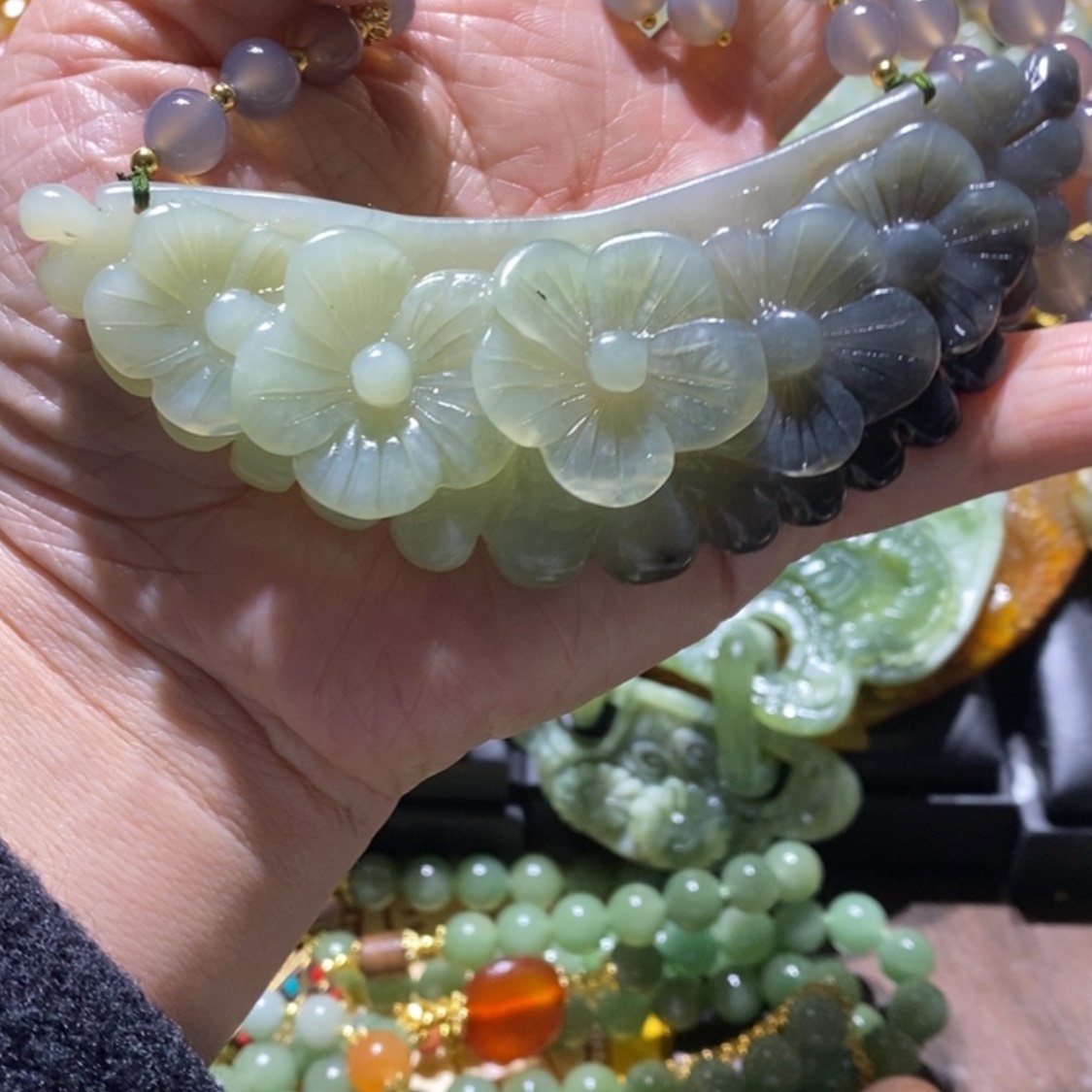 【闪购商品】岫玉毛衣链未镶嵌