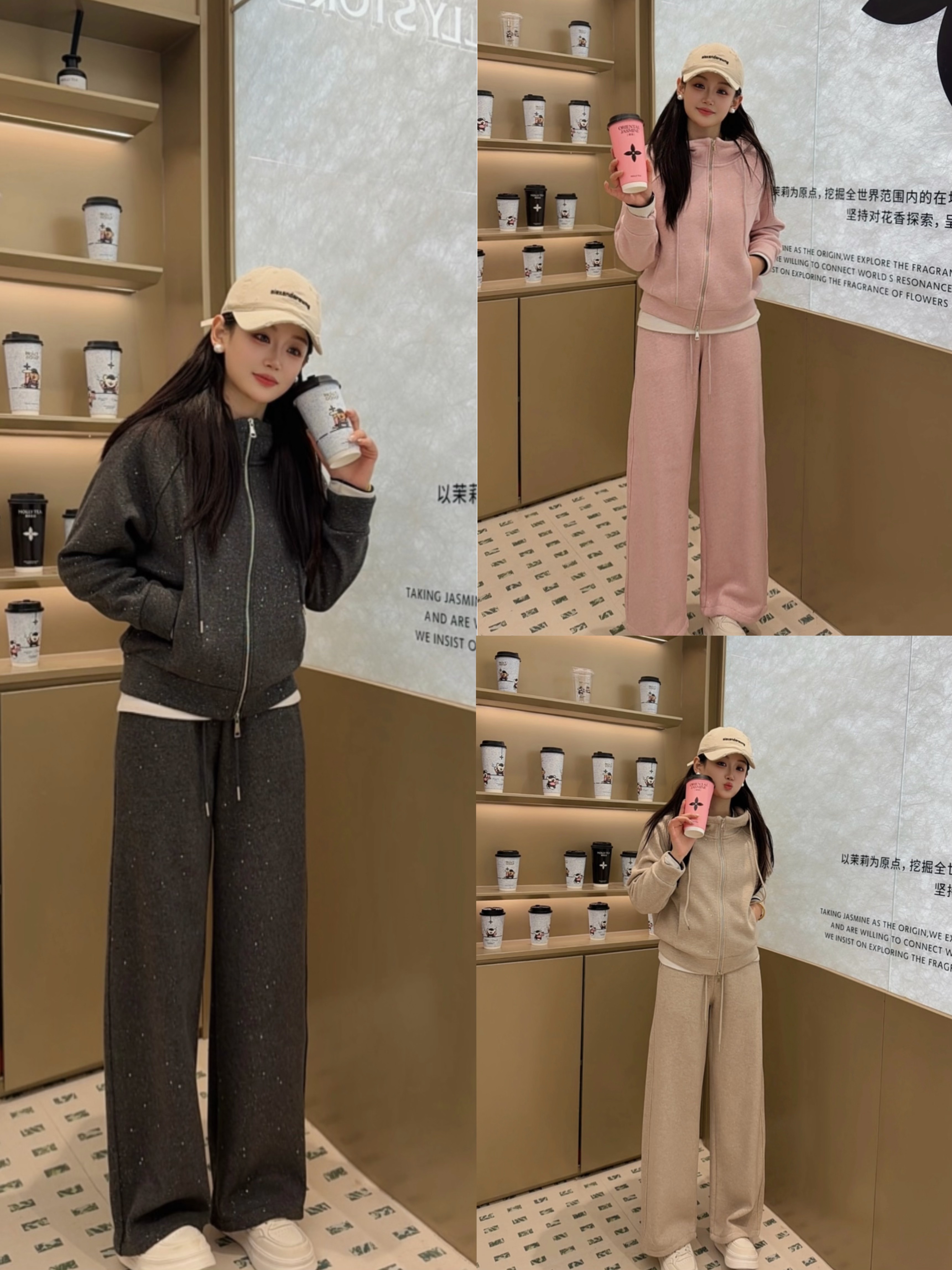 【暮色星河】加绒加厚慵懒风休闲风时尚套装宽松休闲百搭冬季时髦