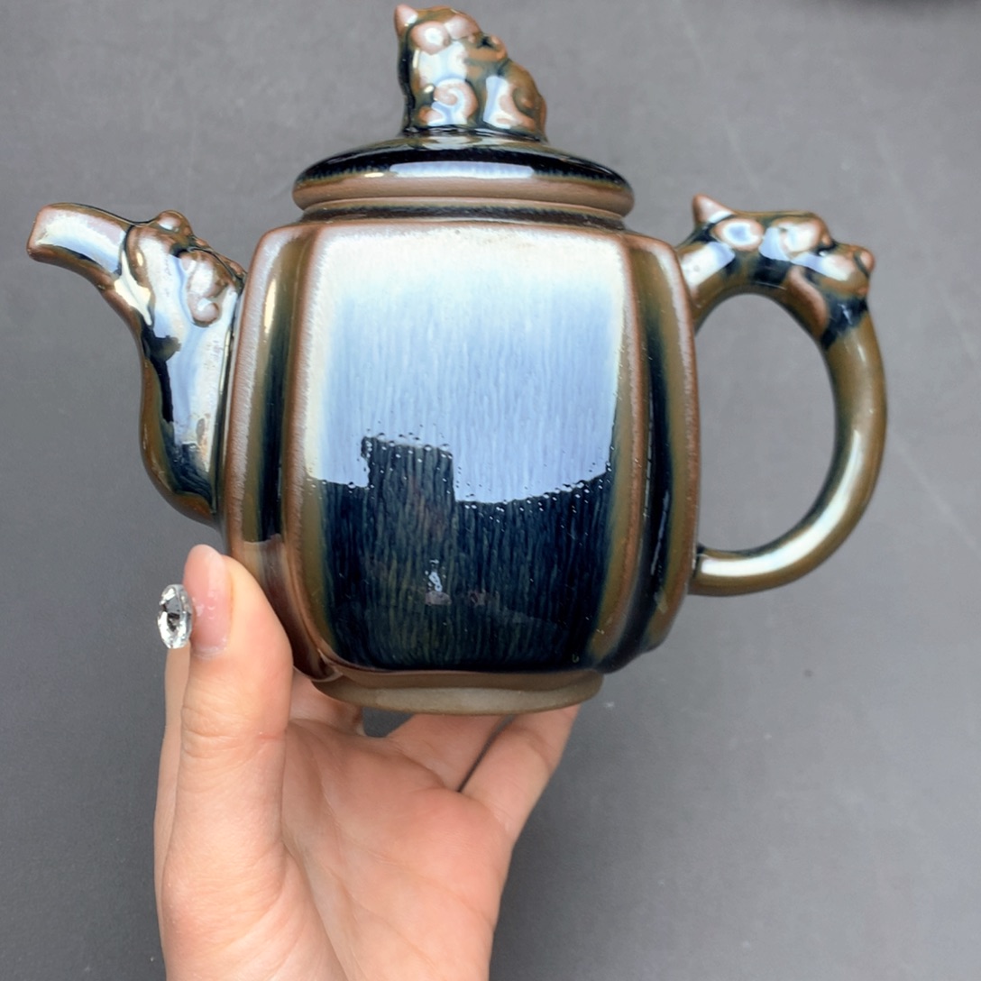 茶盏建盏铁胎原矿壶