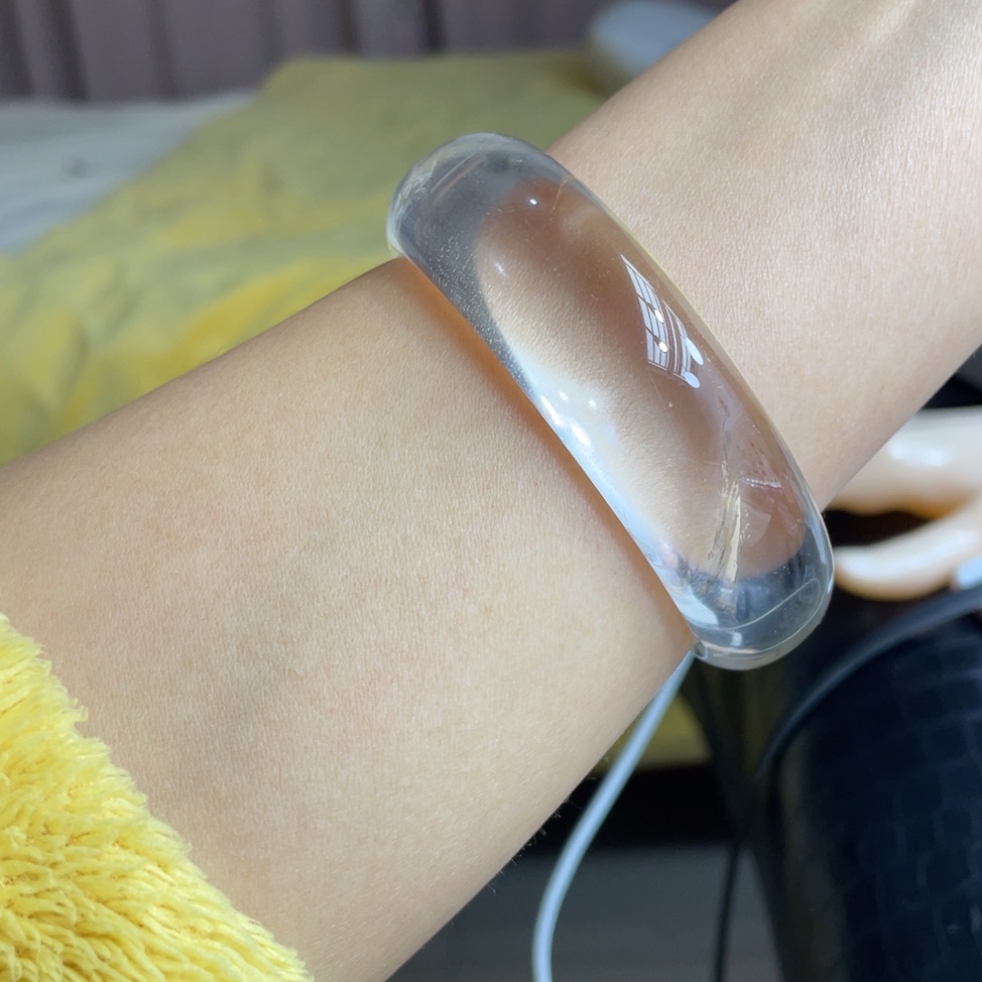 水晶手镯60.9圈口25号未镶嵌